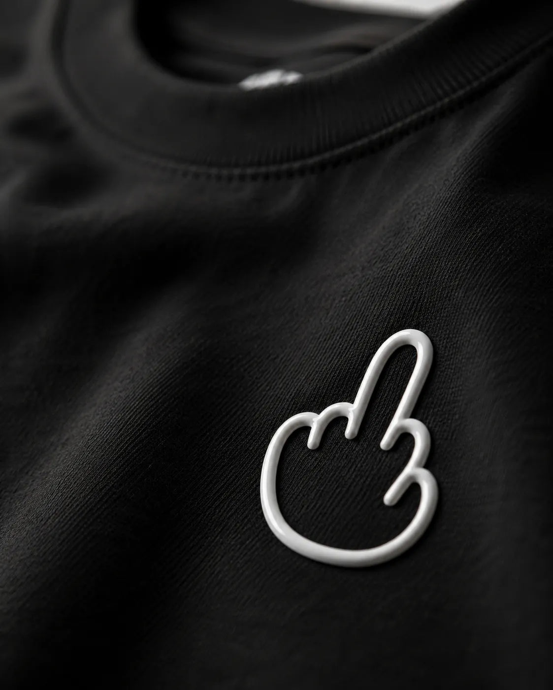 A closeup, so you know we're serious about the not-serious shirt.